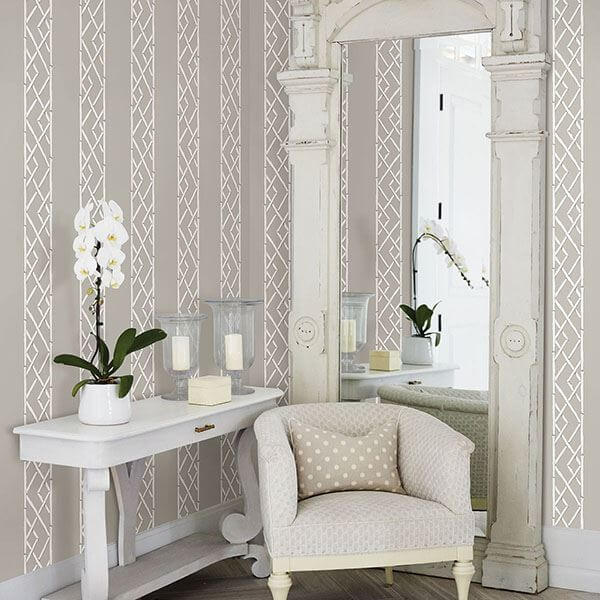 platinum-latticework-wallpaper-york-wallcoverings-2785-24809 - York Wallcoverings Wallpaper