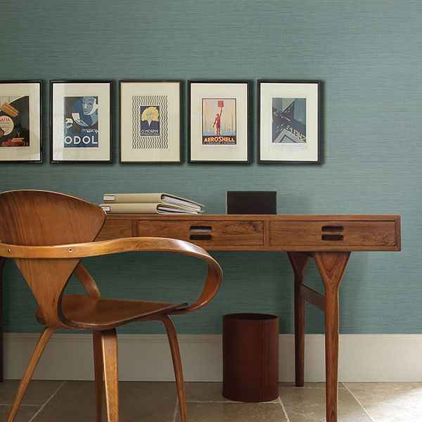 Citi Teal Woven Texture Wallpaper - York Wallcoverings - 2807-2013 - York Wallcoverings Wallpaper