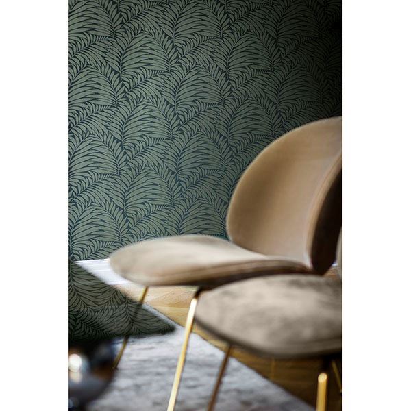 Myfair Olive Leaf Wallpaper  | Brewster Wallcovering