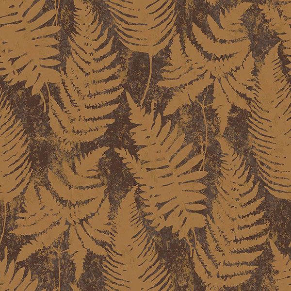 Picture of Whistler Brown Leaf Wallpaper