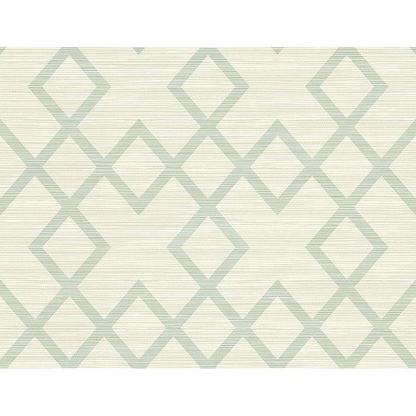 Picture of Vana Seafoam Woven Diamond Wallpaper