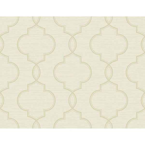Malo Cream Sisal Ogee Wallpaper - York Wallcoverings - 2765-BW40505