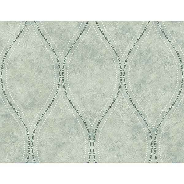 Eira Seafoam Marble Ogee Wallpaper - York Wallcoverings - 2765-BW40204