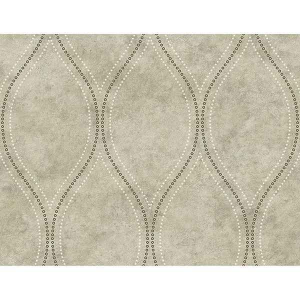Eira Light Brown Marble Ogee Wallpaper - York Wallcoverings - 2765-BW40208