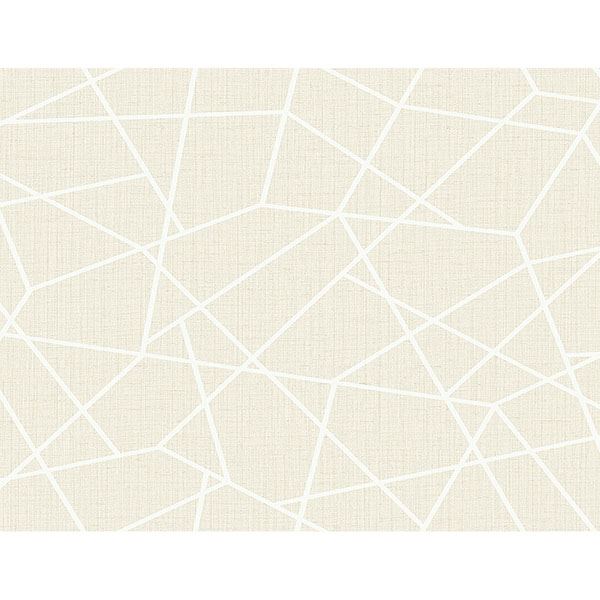 Picture of Heath Cream Geometric Linen Wallpaper