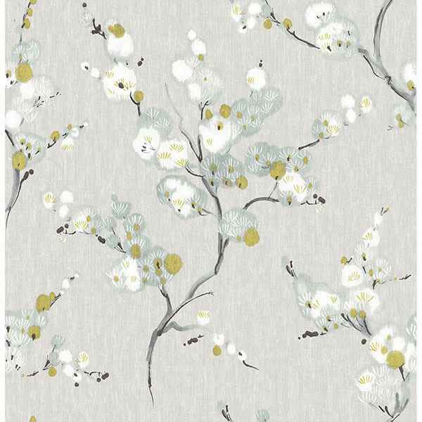 Yellow Mirei Peel Stick Wallpaper - York Wallcoverings - NU2679