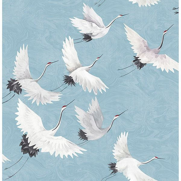 Blue Halcyon Peel Stick Wallpaper - York Wallcoverings - NU2680 - York Wallcoverings Wallpaper