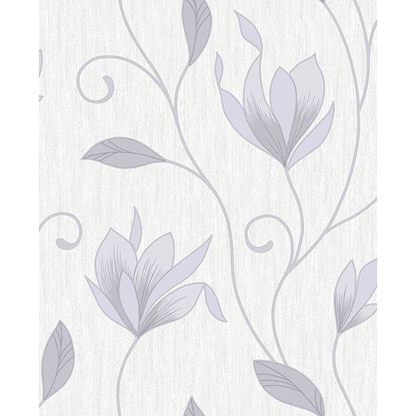 Picture of Synergy Grey Floral Trails Wallpaper