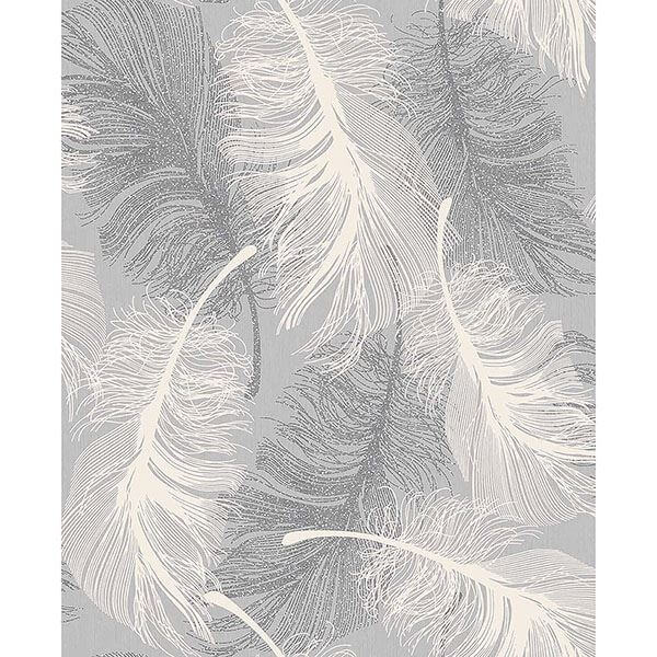 Journey Grey Feather Wallpaper - York Wallcoverings - M0923 - York Wallcoverings Wallpaper