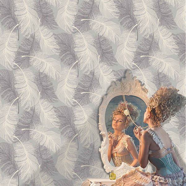 Journey Grey Feather Wallpaper - York Wallcoverings - M0923 - York Wallcoverings Wallpaper