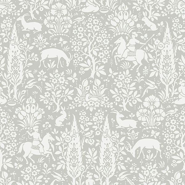 sherwood-light-grey-woodland-wallpaper-york-wallcoverings-m1168 - York Wallcoverings Papel pintado