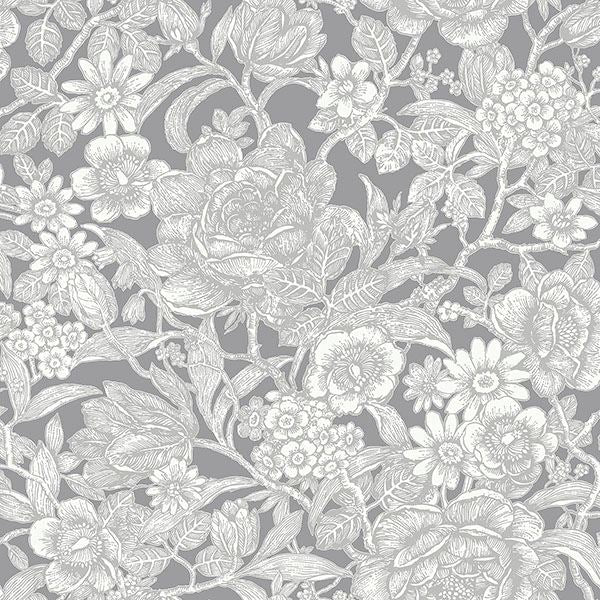 Picture of Hedgerow Grey Floral Trails Wallpaper