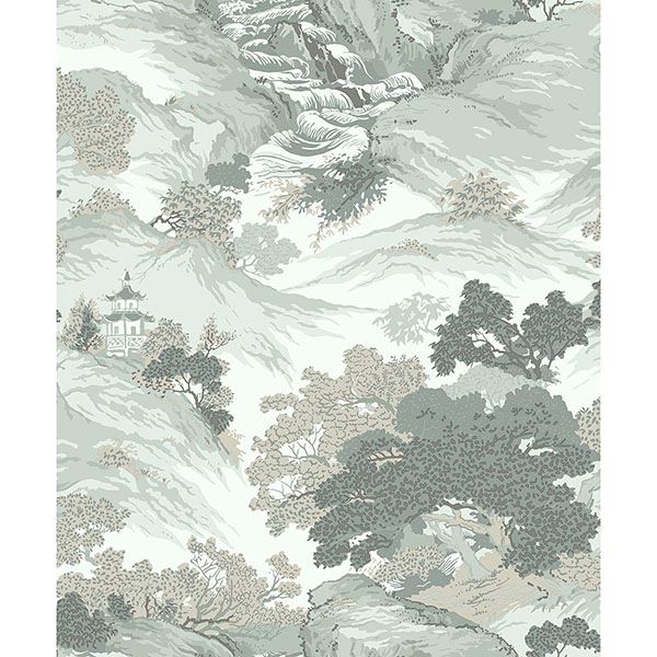 ordos-light-green-eastern-toile-wallpaper-york-wallcoverings-m1191 - York Wallcoverings Papel pintado