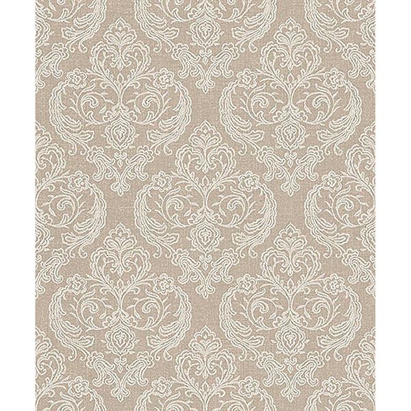 Picture of Ida Beige Damask Wallpaper