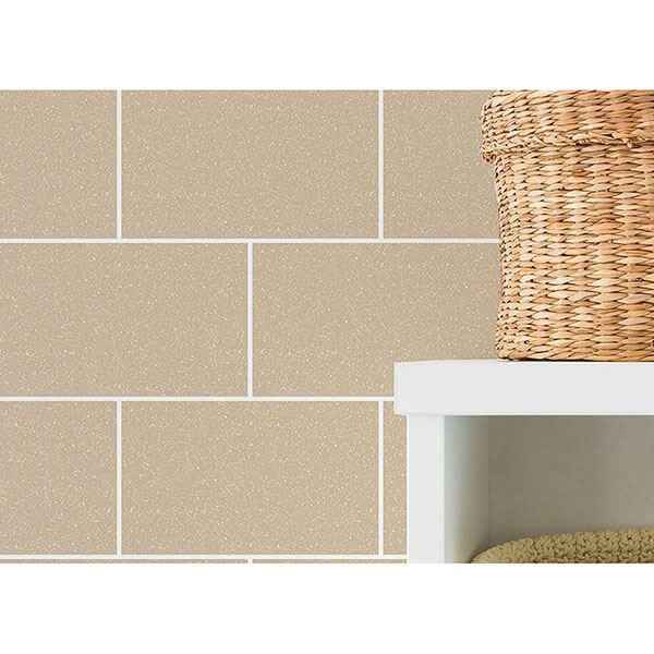 Joan Wheat Tile Wallpaper - York Wallcoverings - M1330 - York Wallcoverings Wallpaper