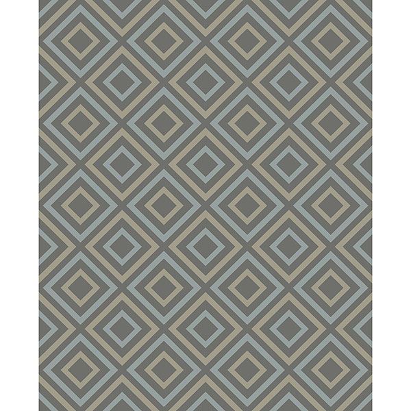 Picture of Horus Taupe Diamond Geo Wallpaper