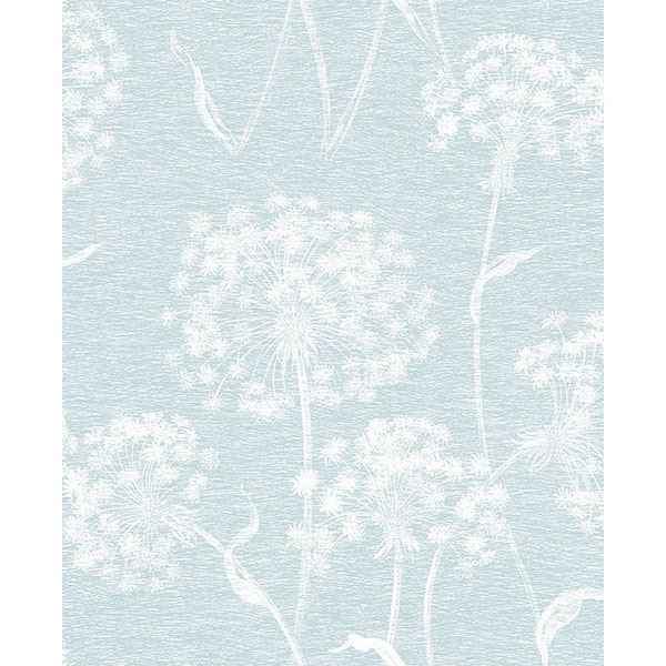 Carolyn Light Blue Dandelion Wallpaper - York Wallcoverings - 2811-24576