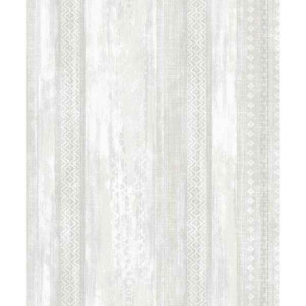 Blair Dove Ikat Stripe Wallpaper - York Wallcoverings - 2810-SH01081