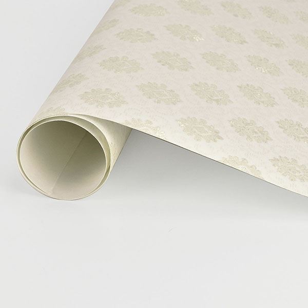 Madelyn Cream Small Damask Wallpaper - Brewster Wallcovering