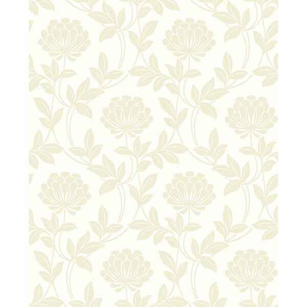Ogilvy Bone Floral Wallpaper - York Wallcoverings - 2810-87716 - York Wallcoverings Wallpaper
