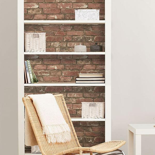 West End Brick Peel Stick Wallpaper - York Wallcoverings - NU2214 - York Wallcoverings Wallpaper
