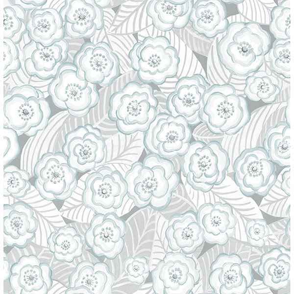 Oopsie Daisy Grey Peel Stick Wallpaper - York Wallcoverings - NUS3162
