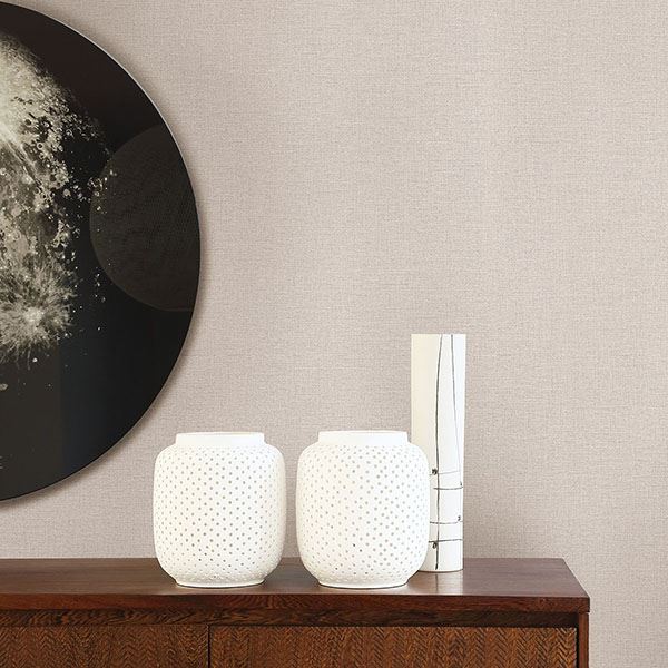 River Light Grey Linen Texture Wallpaper - York Wallcoverings - 2773-448610 - York Wallcoverings Wallpaper