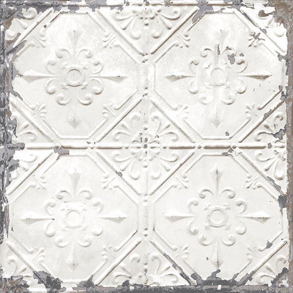 Vintage Tin Tile Peel Stick Wallpaper - York Wallcoverings - NUS2213 - York Wallcoverings Wallpaper