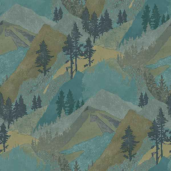 Range Green Mountains Wallpaper - York Wallcoverings - 3118-12632 - York Wallcoverings Wallpaper