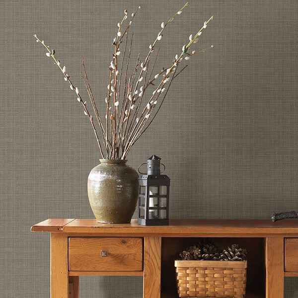 Kent Brown Grasscloth Wallpaper - York Wallcoverings - 3118-016911 - York Wallcoverings Wallpaper