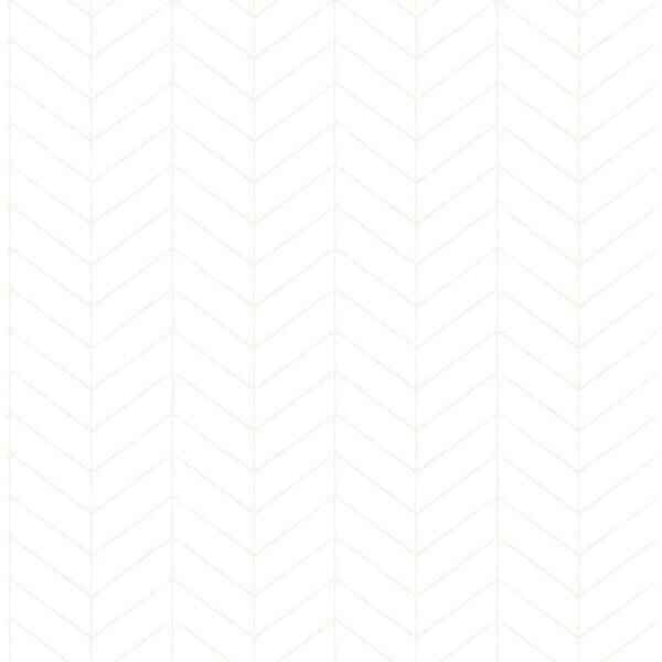 Bison Off White Herringbone Wallpaper - York Wallcoverings - 3118-25094