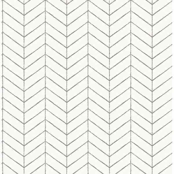 Bison Taupe Herringbone Wallpaper - York Wallcoverings - 3118-25097