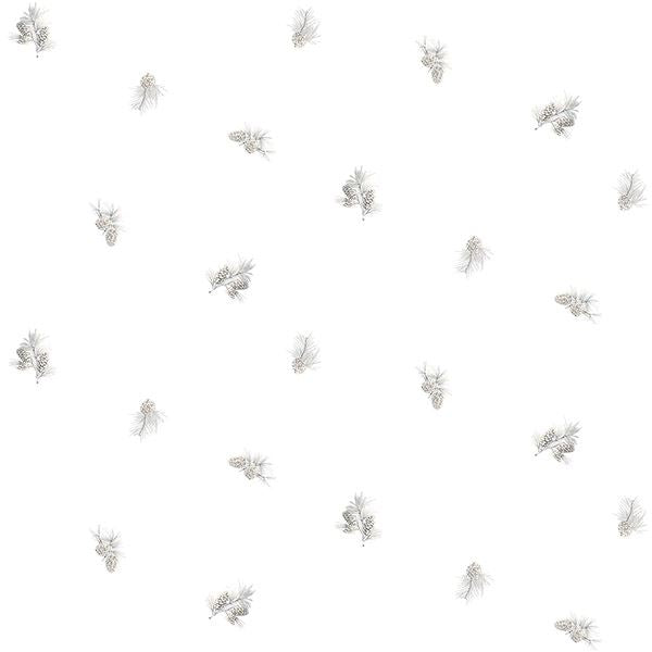 pinecone-toss-light-grey-conifer-wallpaper-york-wallcoverings-3118-494610 - York Wallcoverings Papel pintado