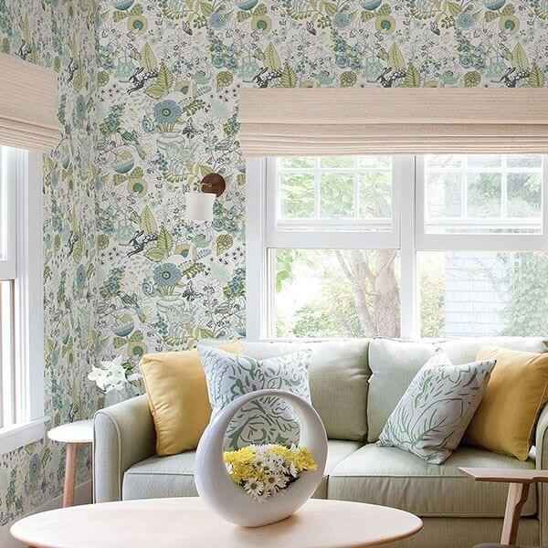 Whimsy Green Fauna Wallpaper - York Wallcoverings - 2821-12803 - York Wallcoverings Wallpaper