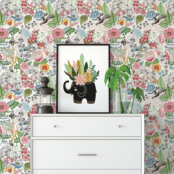 Whimsy Multicolor Fauna Wallpaper - York Wallcoverings - 2821-12801 - York Wallcoverings Wallpaper