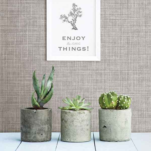 Mendocino Grey Linen Wallpaper - York Wallcoverings - 2821-24270 - York Wallcoverings Wallpaper