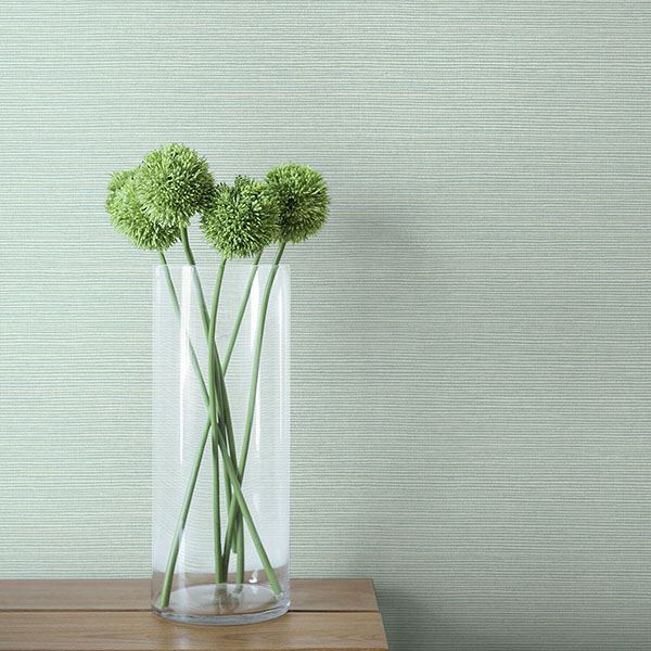 Agena Light Blue Sisal Wallpaper - Brewster Wallcovering