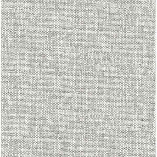 Grey Poplin Texture Peel and Stick Wallpaper - York Wallcoverings - NU2873