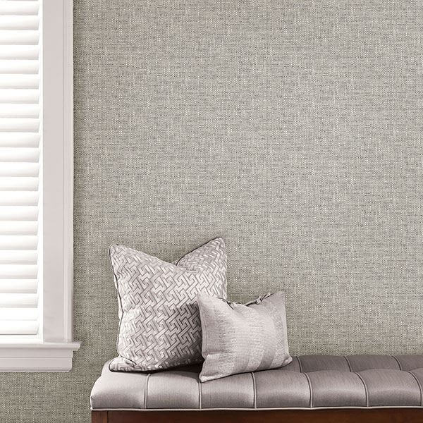 Grey Poplin Texture Peel and Stick Wallpaper - York Wallcoverings - NU2873 - York Wallcoverings Wallpaper