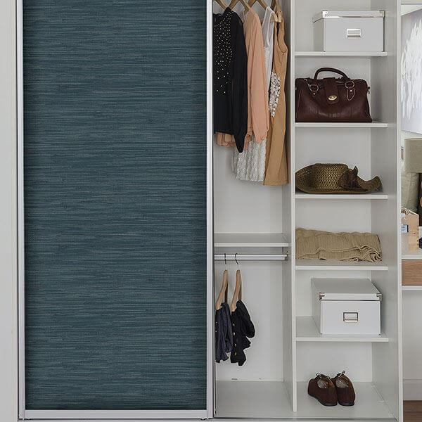 Navy Grassweave Peel and Stick Wallpaper - York Wallcoverings - NU2874 - York Wallcoverings Wallpaper