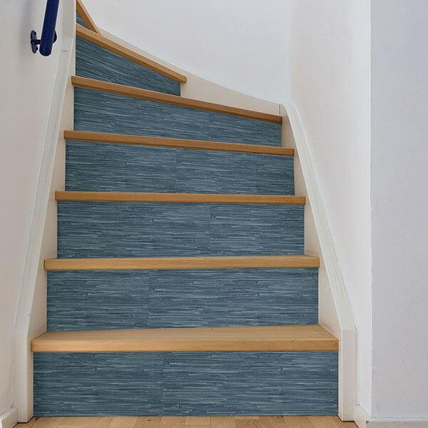 Navy Grassweave Peel and Stick Wallpaper - York Wallcoverings - NU2874 - York Wallcoverings Wallpaper