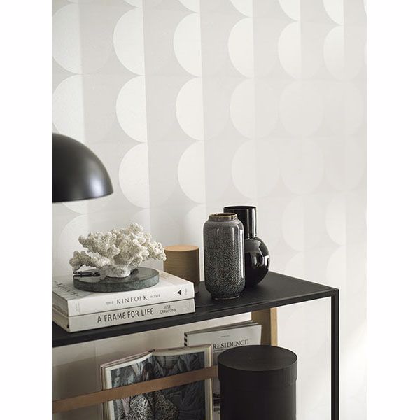 Sahara Moon Ivory Geometric Wallpaper - Brewster Wallcovering