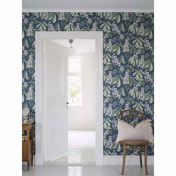 Chestnut Slate Floral Wallpaper - York Wallcoverings - 2827-7201 - York Wallcoverings Wallpaper