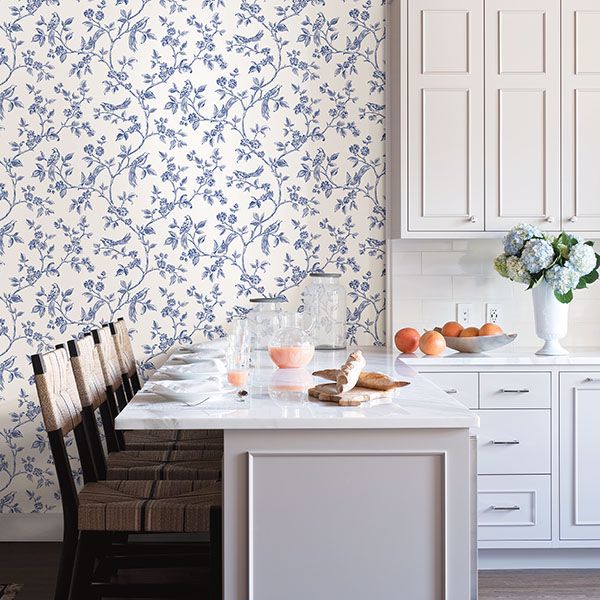 ray-navy-bird-trail-wallpaper-york-wallcoverings-2813-24972 - York Wallcoverings Wallpaper