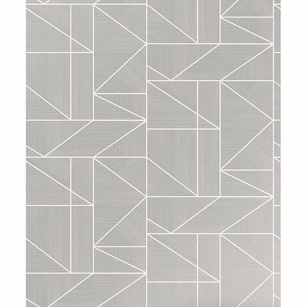 Picture of Ina Silver Geometric Wallpaper