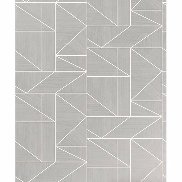 ina-silver-geometric-wallpaper-york-wallcoverings-2813-m1381 - York Wallcoverings Papel pintado