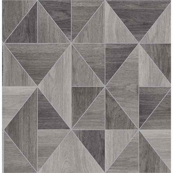 Simpson Grey Geometric Wood Wallpaper - York Wallcoverings - 2814-24963 - York Wallcoverings Wallpaper