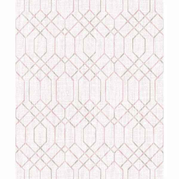 Lyla Pink Trellis Wallpaper - York Wallcoverings - 2838-AW87731 - York Wallcoverings Wallpaper