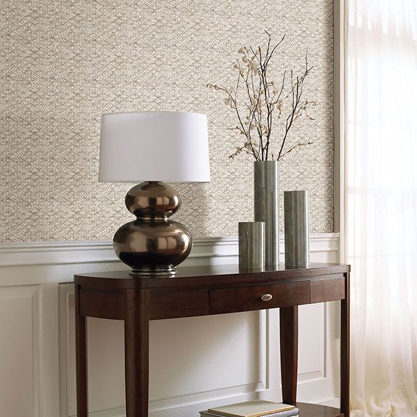 Delilah Taupe Diamond Wallpaper  | Brewster Wallcovering - The WorkRm