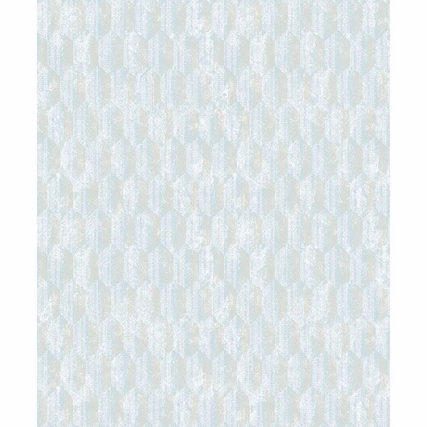 Brewster Wallcovering-Kendall Light Blue Geometric Wallpaper